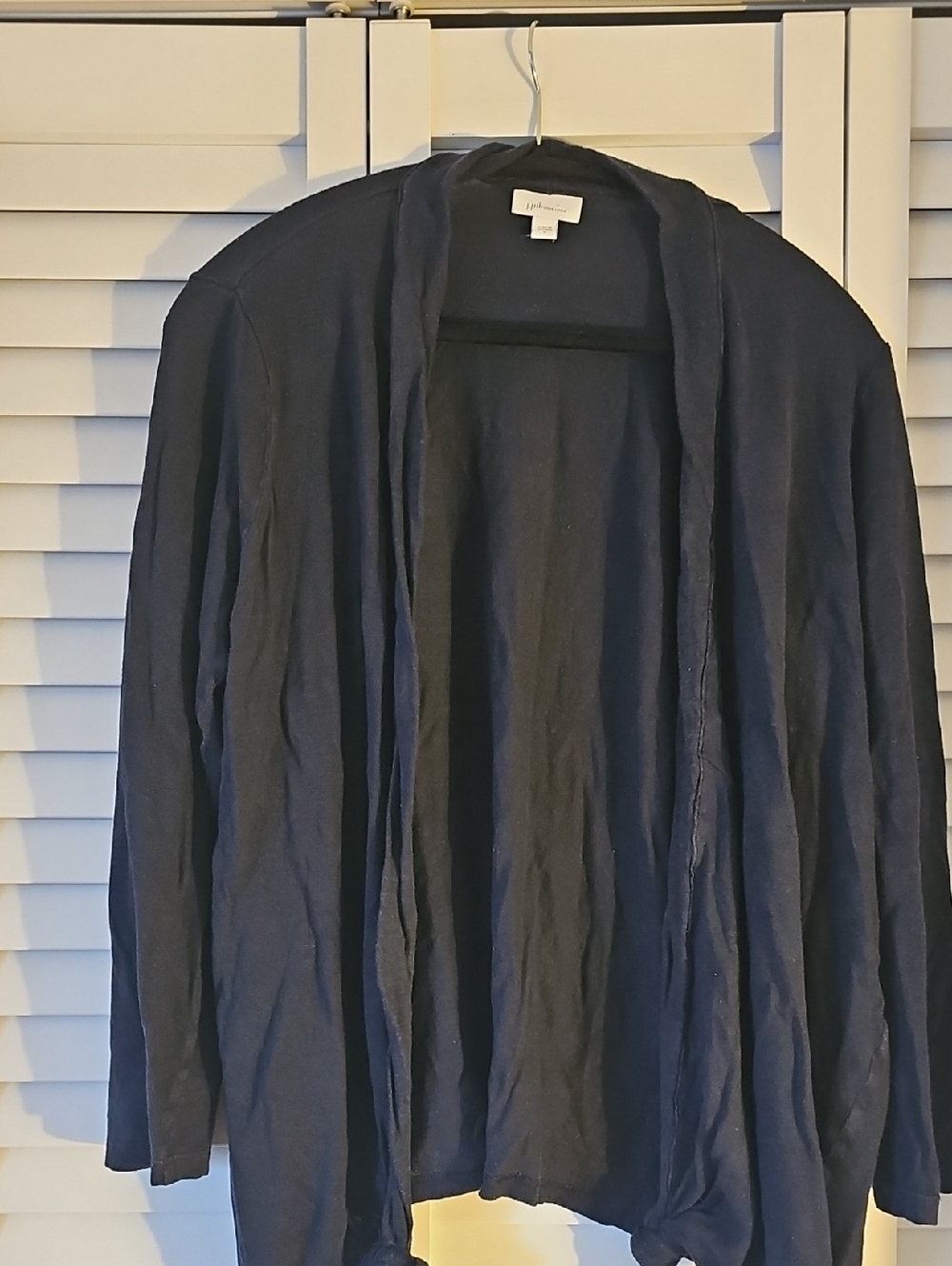 J.Jill Lightweight Navy Open-Front Cardigan